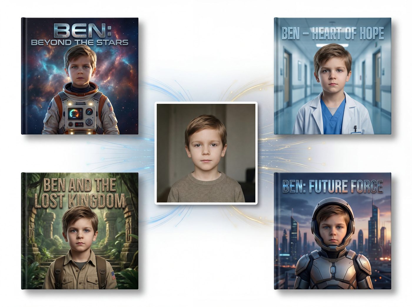 Personalized photorealistic storybook preview